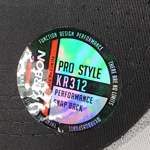 KARBON Pro Style Snap Back Ball Cap KR312 Hat Gray NWT - Picture 7 of 9